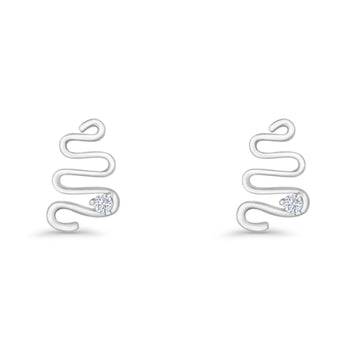 Minimalist Wave Stud Earrings